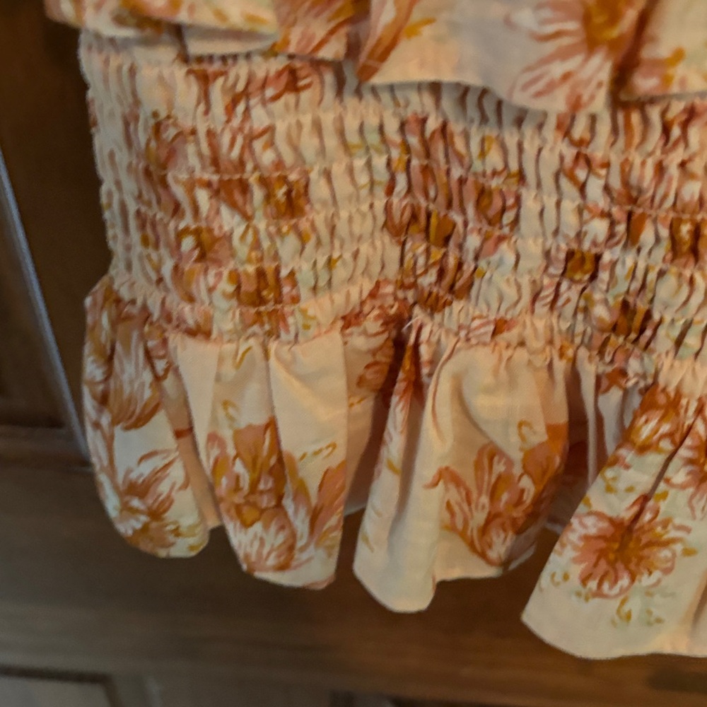 Sabo Skirt Orange Floral Mini Dress - Picture 4 of 6